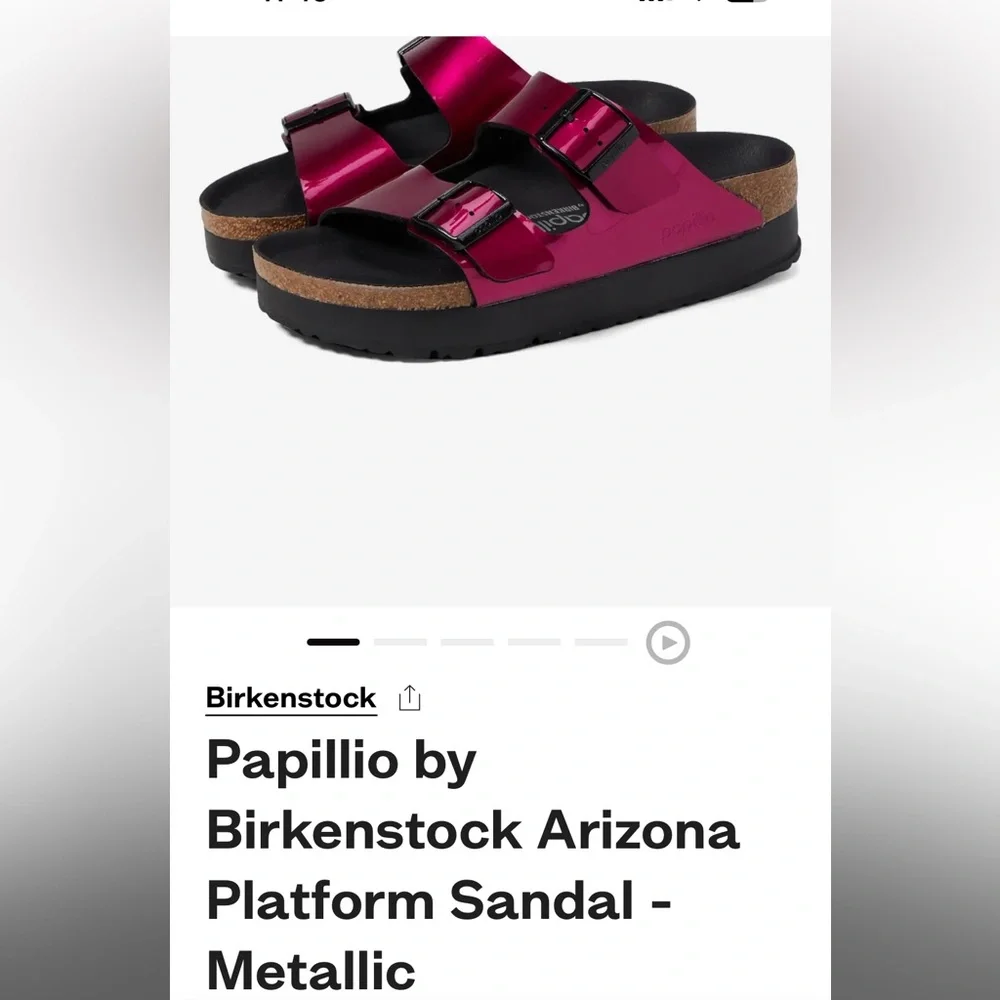 Birkenstock papillio red metallic sandals - Picture 10 of 10